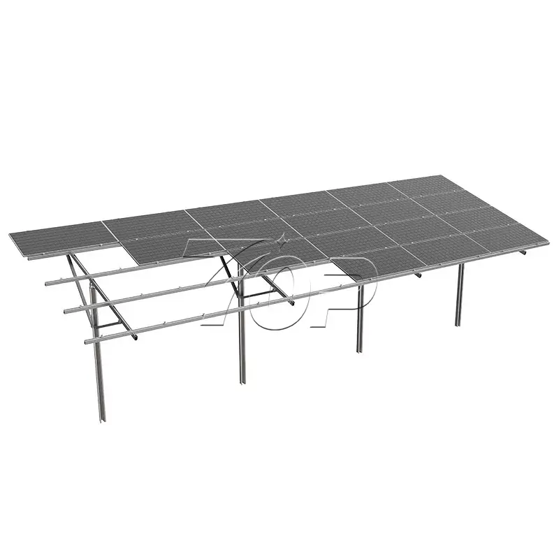 Földre tartó napenergia állvány